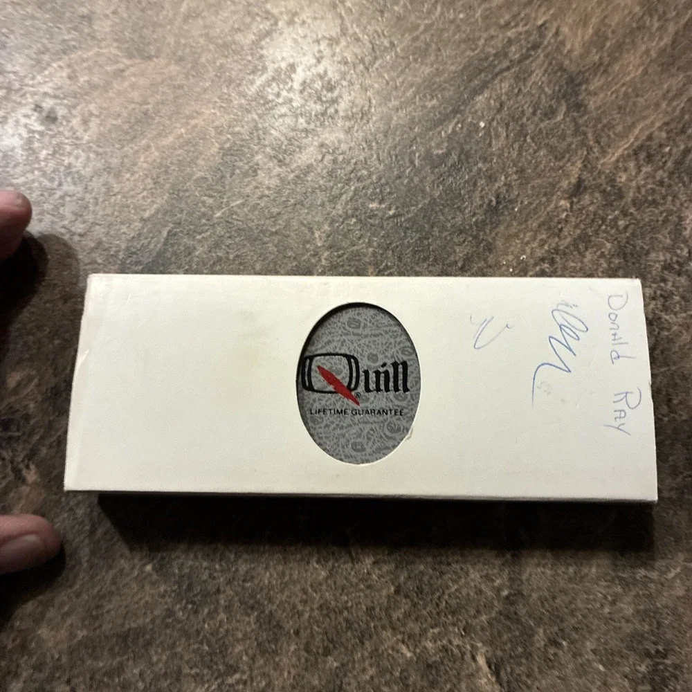 two vtg quill pen And pencil set mobil advertisement both work in box